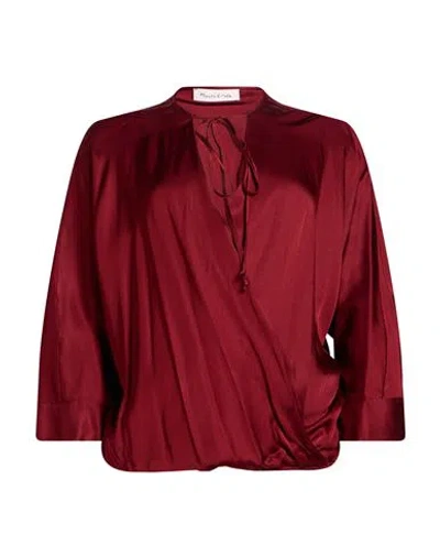 Manila Grace Woman Top Burgundy Size 2 Viscose In Red