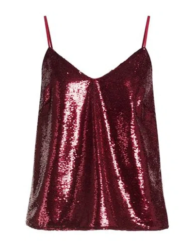 Manila Grace Woman Top Burgundy Size 8 Polyester In Red