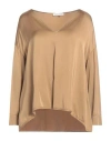 Manila Grace Woman Top Camel Size 8 Viscose