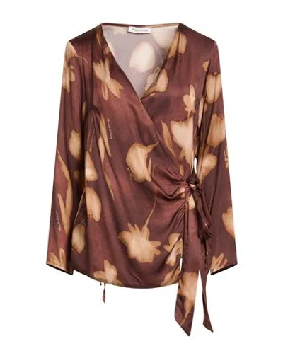 Manila Grace Woman Top Chocolate Brown Size 10 Viscose