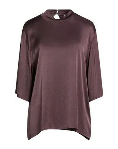 Manila Grace Woman Top Chocolate Brown Size 6 Viscose, Elastane