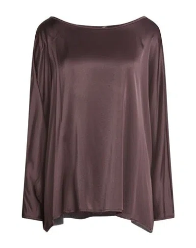 Manila Grace Woman Top Chocolate Brown Size 6 Viscose, Elastane