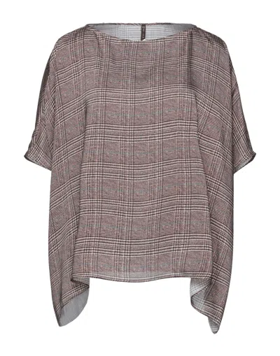 Manila Grace Blouses In Brown