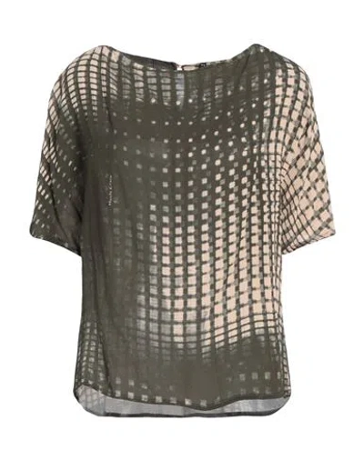 Manila Grace Woman Top Dark Green Size 8 Viscose