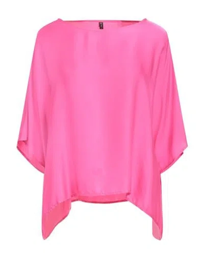 Manila Grace Woman Top Fuchsia Size 4 Viscose In Pink