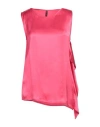 Manila Grace Woman Top Fuchsia Size 6 Silk In Pink