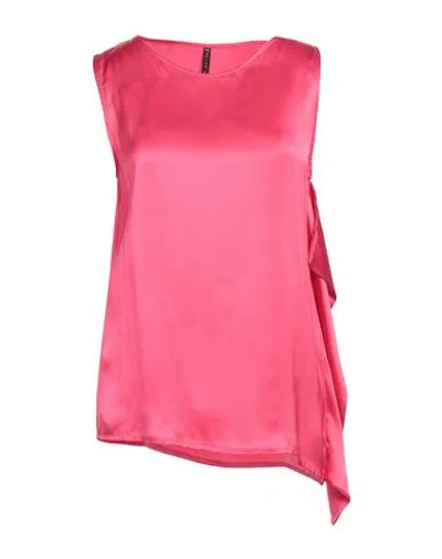 Manila Grace Woman Top Fuchsia Size 6 Silk In Pink