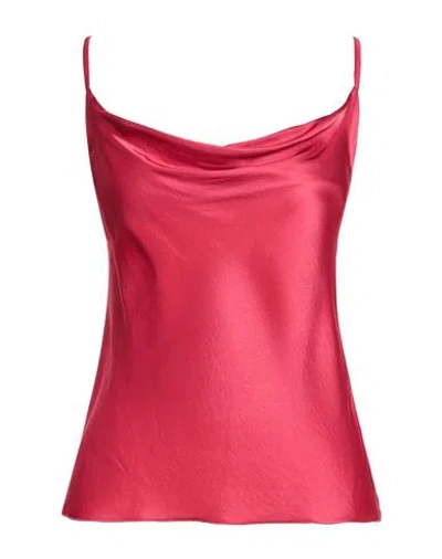 Manila Grace Woman Top Garnet Size 8 Polyester, Elastane In Red