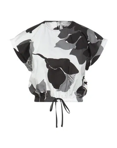 Manila Grace Woman Top Grey Size 4 Cotton In Multi