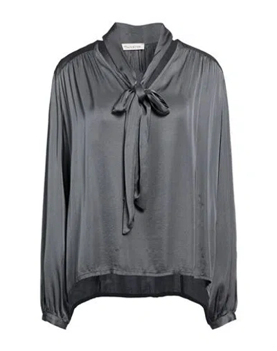 Manila Grace Woman Top Grey Size 6 Viscose In Animal Print
