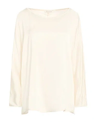 Manila Grace Woman Top Ivory Size 10 Viscose, Elastane In Neutral