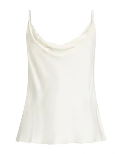 Manila Grace Woman Top Ivory Size 6 Polyester, Elastane In White