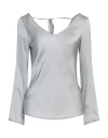 Manila Grace Woman Top Light Grey Size 10 Viscose