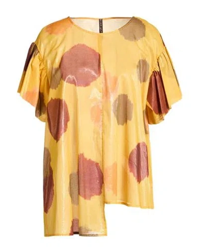 Manila Grace Woman Top Mandarin Size 4 Cotton, Polyamide In Neutral