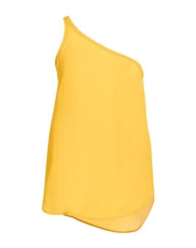 Manila Grace Woman Top Marigold Size 4 Acetate, Silk, Polyamide In Yellow
