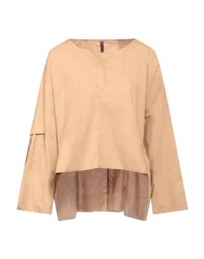 Manila Grace Woman Top Sand Size 10 Cotton In Beige
