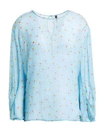 Manila Grace Woman Top Sky Blue Size 10 Viscose