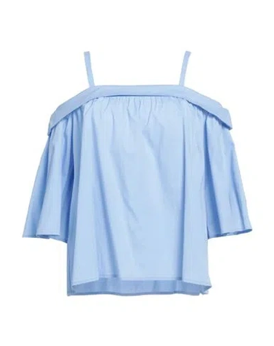 Manila Grace Woman Top Sky Blue Size 4 Cotton, Nylon, Elastane