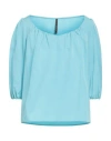 Manila Grace Woman Top Sky Blue Size 4 Polyester, Cotton