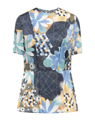 Manila Grace Blouses In Blue