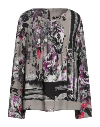 Manila Grace Woman Blouse Dove Grey Size 6 Viscose