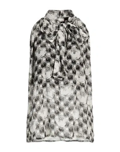 Manila Grace Woman Top White Size 10 Viscose In Black