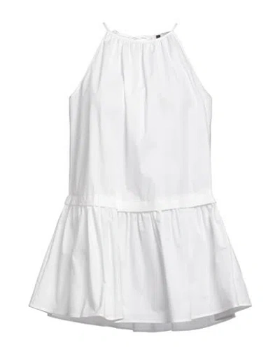Manila Grace Woman Top White Size 2 Cotton, Elastane
