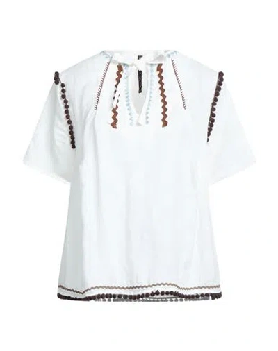 Manila Grace Woman Top White Size 8 Linen