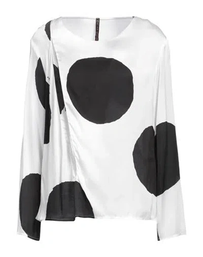 Manila Grace Woman Top White Size 8 Viscose In Multi