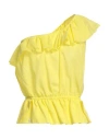 Manila Grace Woman Top Yellow Size 4 Cotton In Yellow