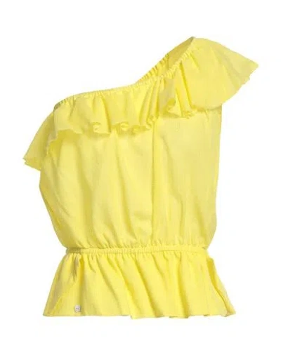 Manila Grace Woman Top Yellow Size 4 Cotton