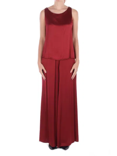 Manila Grace Woman Trousers P122vu Ma641 Trousers Palace Burgundi In Multi