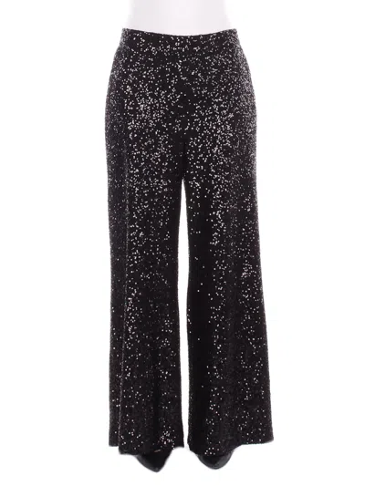 Manila Grace Woman Trousers P187py Ma001 Pantalone Sequins Black