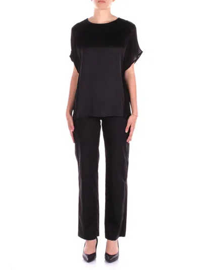 Manila Grace Woman Trousers P264cu Ma001 Straight Pants Black