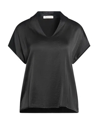 Manila Grace Woman T-shirt Black Size 12 Viscose, Elastane