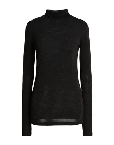Manila Grace Woman T-shirt Black Size L Polyester, Viscose, Polyamide, Metallic Polyester, Elastane