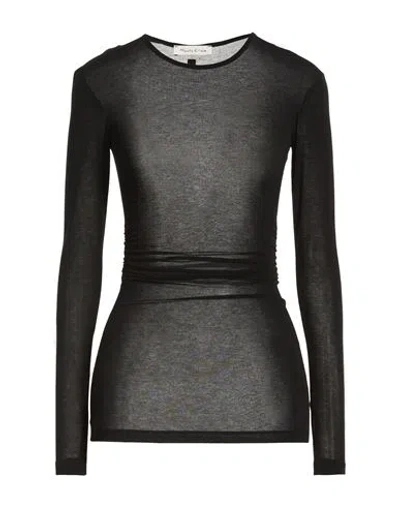 Manila Grace Woman T-shirt Black Size L Viscose, Polyamide, Elastane, Cashmere