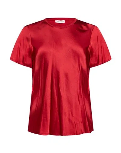 Manila Grace Woman T-shirt Brick Size 4 Viscose, Elastane In Red