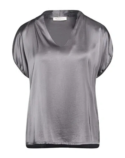 Manila Grace Woman T-shirt Grey Size 4 Viscose, Elastane In Black