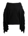 Manila Grace Woman Turtleneck Black Size L Acrylic, Alpaca Wool, Wool