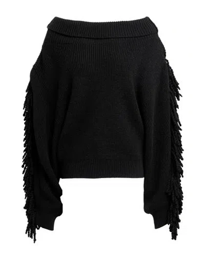 Manila Grace Woman Turtleneck Black Size L Acrylic, Alpaca Wool, Wool
