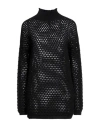 Manila Grace Woman Turtleneck Black Size S Wool, Acrylic In Black