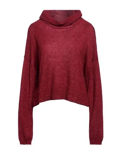 Manila Grace Woman Turtleneck Brick Size S Acrylic, Polyamide, Mohair Wool In Red