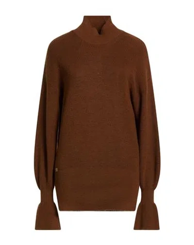 Manila Grace Woman Turtleneck Brown Size Xs Acrylic, Wool, Viscose