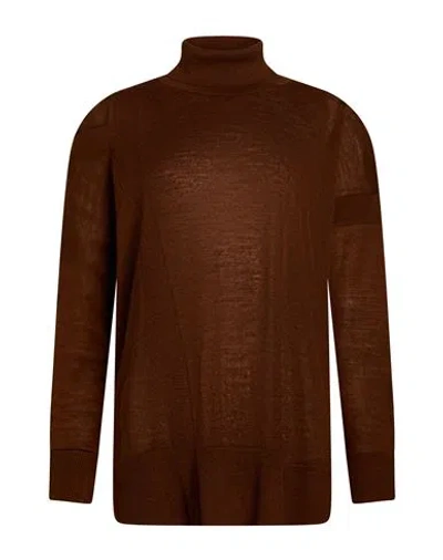 Manila Grace Woman Turtleneck Brown Size Xs Acrylic, Wool, Viscose In Multi