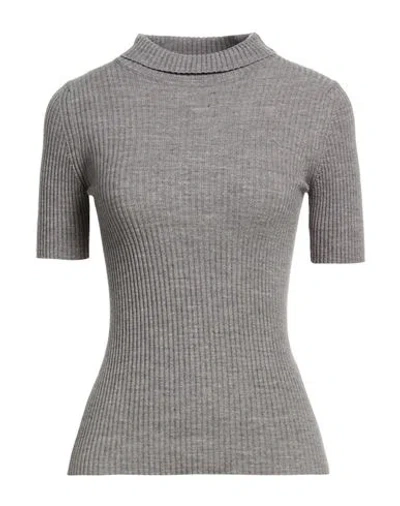 Manila Grace Woman Turtleneck Grey Size S Wool, Acrylic, Polyester, Polyamide In Gray