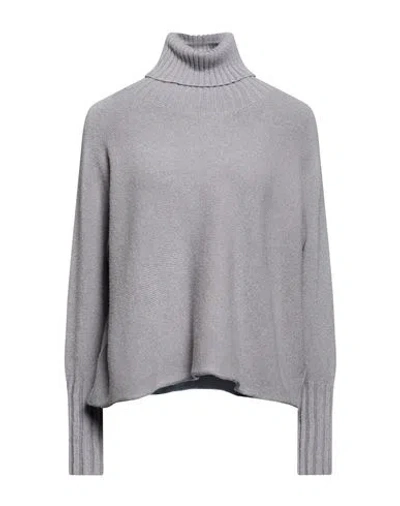 Manila Grace Woman Turtleneck Grey Size Xl Viscose, Polyester, Polyamide