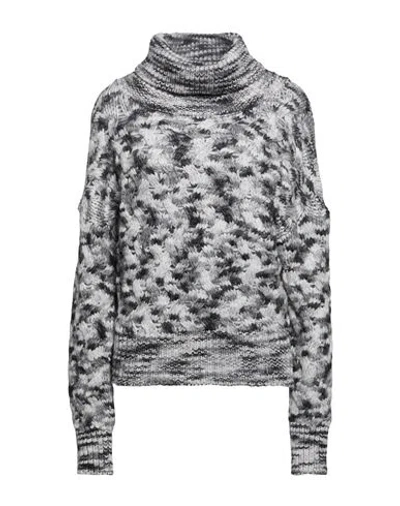 Manila Grace Woman Turtleneck Light Grey Size M Wool, Polyamide In Gray