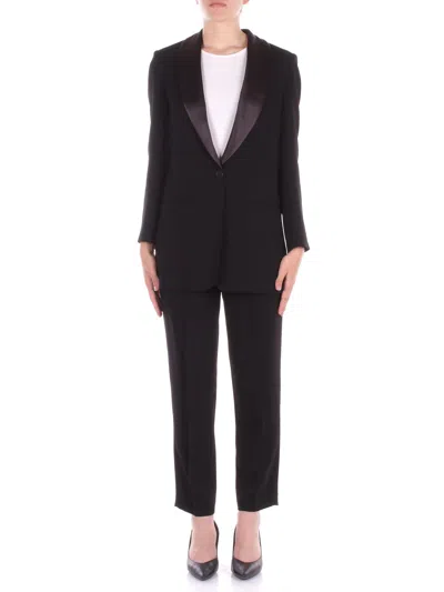 Manila Grace Women's Jacket G162vu Ma001 Black Suede Collar