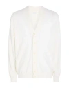Manipur Cashmere Man Cardigan Ivory Size 44 Wool In White